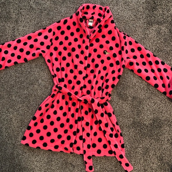 PINK Short Cozy Robe - Picture 2 of 7
